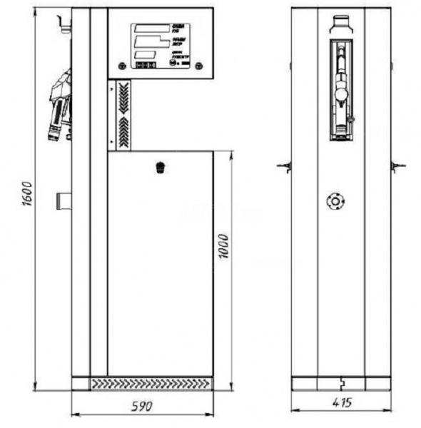 Топливораздаточная колонка для бензина 380 в КВАНТ 211-11-13